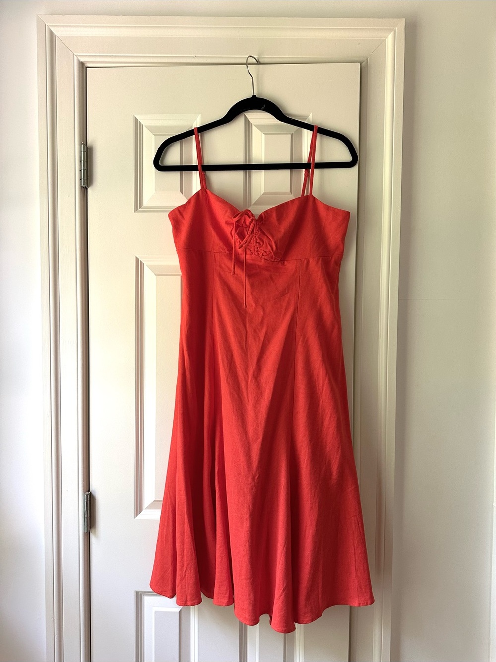 Love Bonito Red Linen Dress